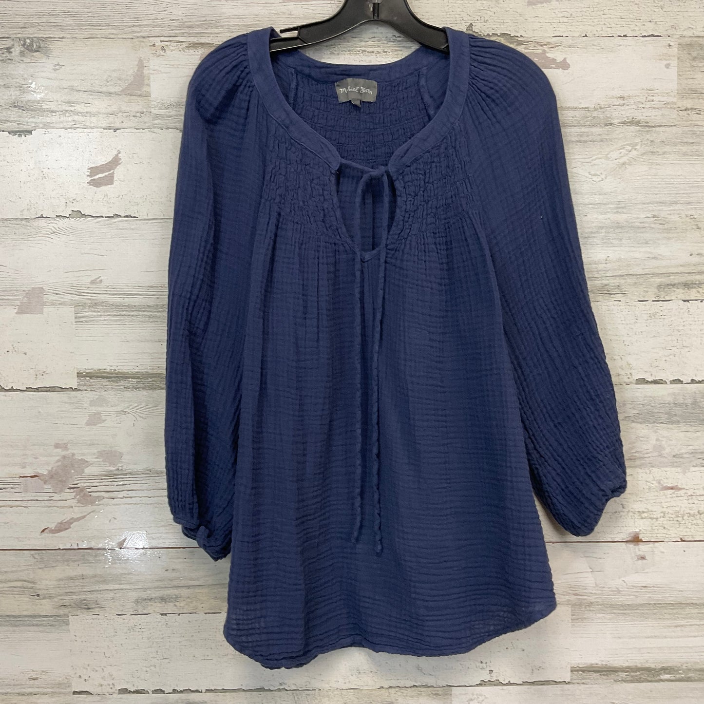 Top Long Sleeve By Michael Stars In Blue, Size: L