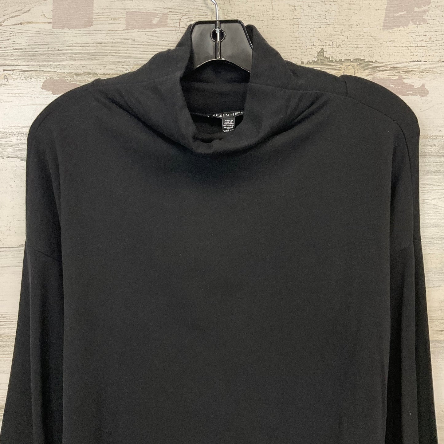 Top Long Sleeve By Eileen Fisher In Black, Size: M