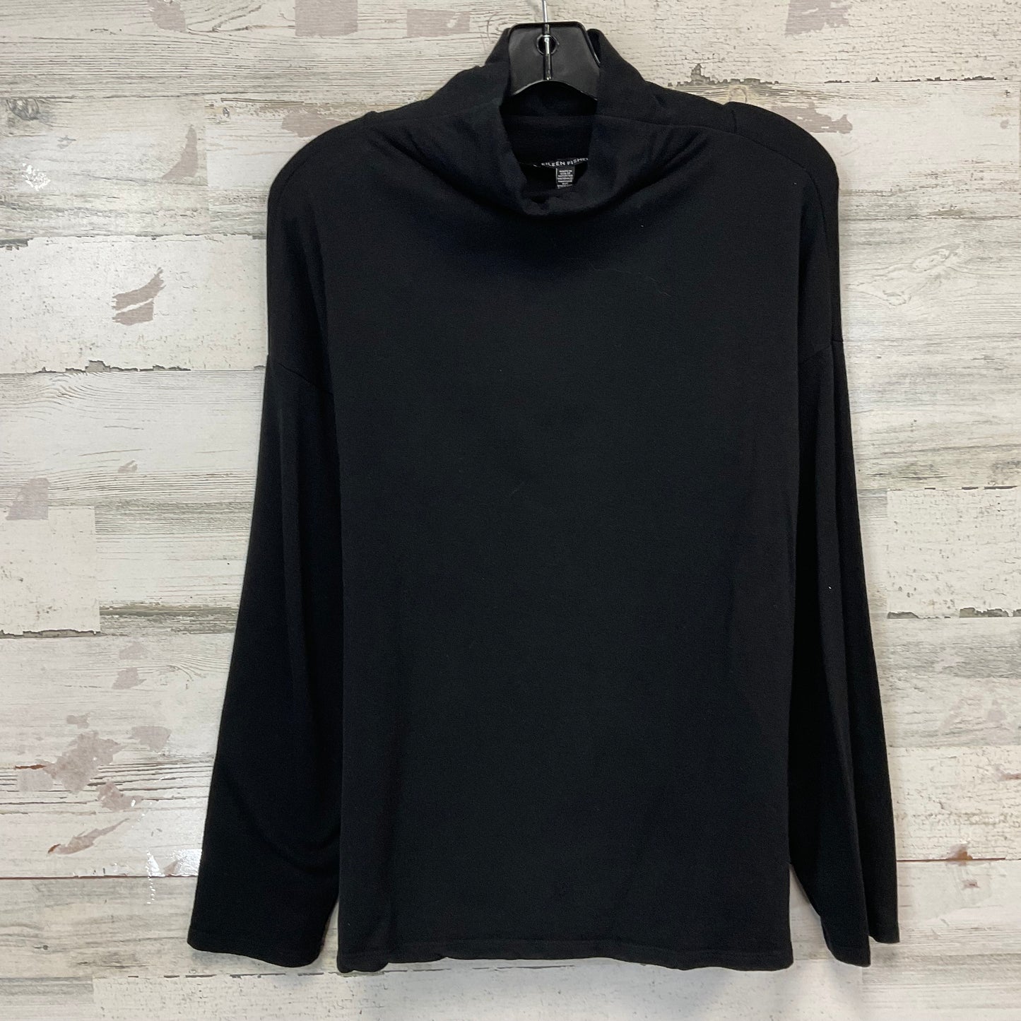 Top Long Sleeve By Eileen Fisher In Black, Size: M