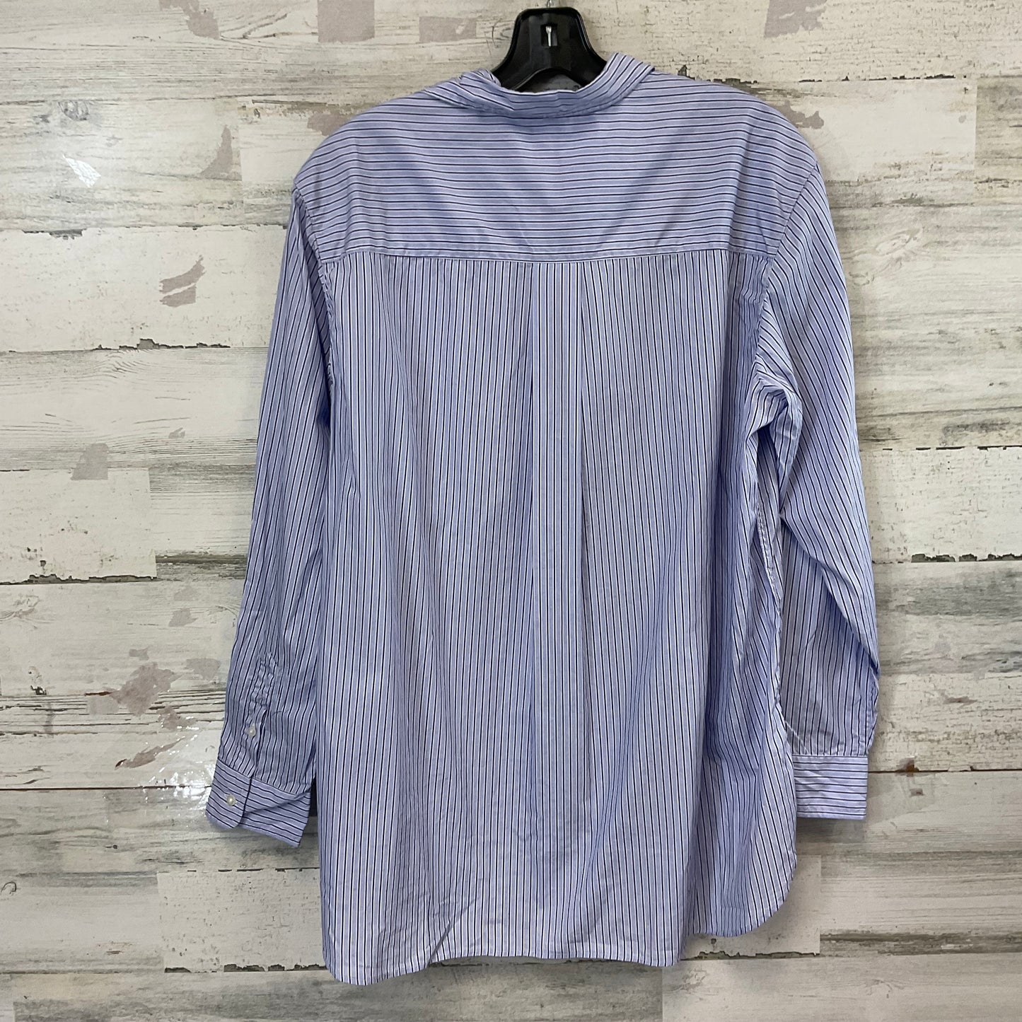 Blouse Long Sleeve By Frank And Eileen In Blue, Size: M