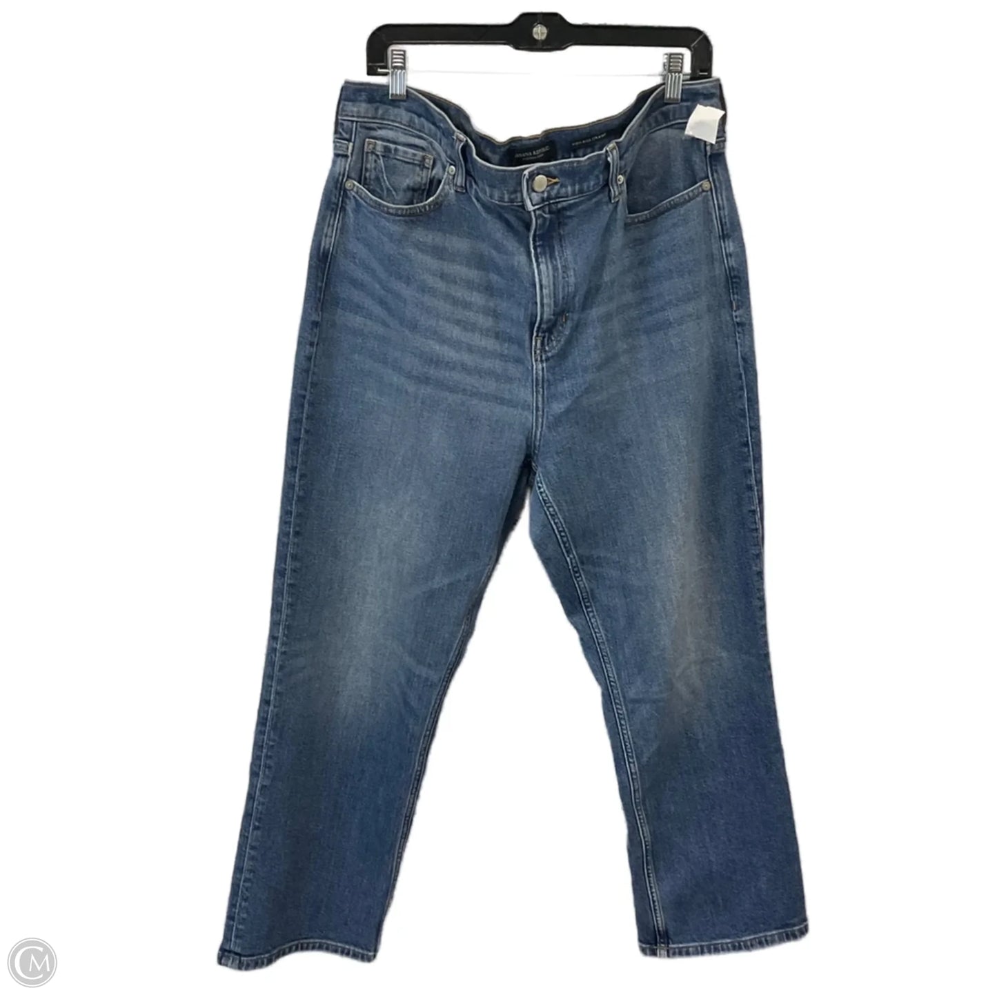 Jeans Straight By Banana Republic In Blue Denim, Size: 18