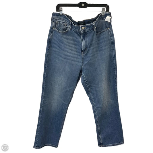Jeans Straight By Banana Republic In Blue Denim, Size: 18