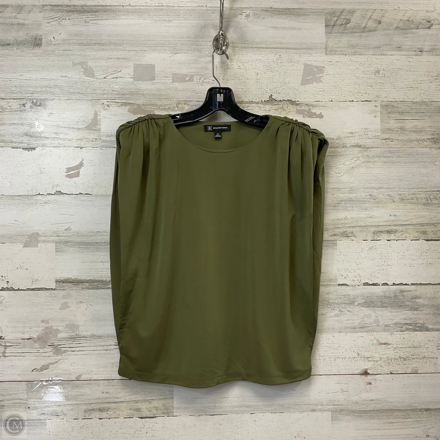 Top Short Sleeve By Inc In Green, Size: M