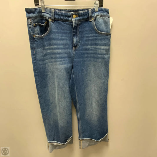 Jeans Straight By Talbots In Blue Denim, Size: 12