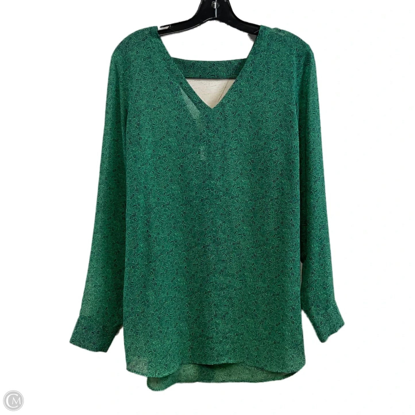 Top Long Sleeve By Cabi In Green, Size: L