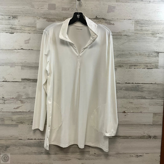 Top Long Sleeve By Lands End In White, Size: L