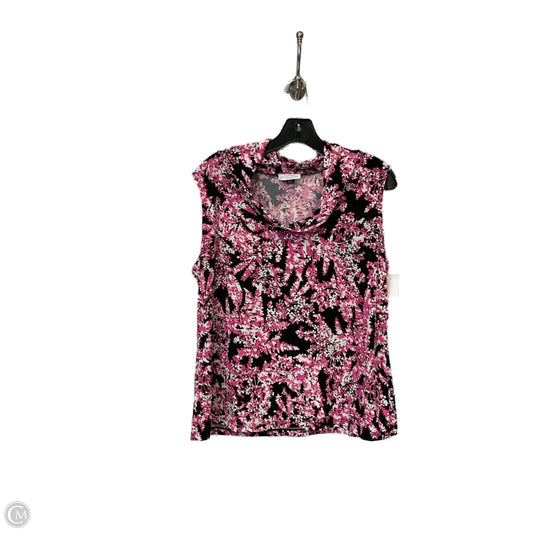 Top Sleeveless By Tahari By Arthur Levine In Pink, Size: Xl