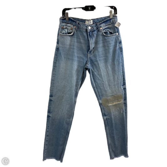 Jeans Straight By Free People In Blue Denim, Size: 6