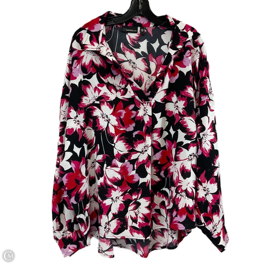 Top Long Sleeve By Rafaella In Pink, Size: Xxl