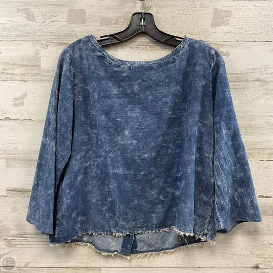 Top 3/4 Sleeve By Cloth & Stone In Blue, Size: M