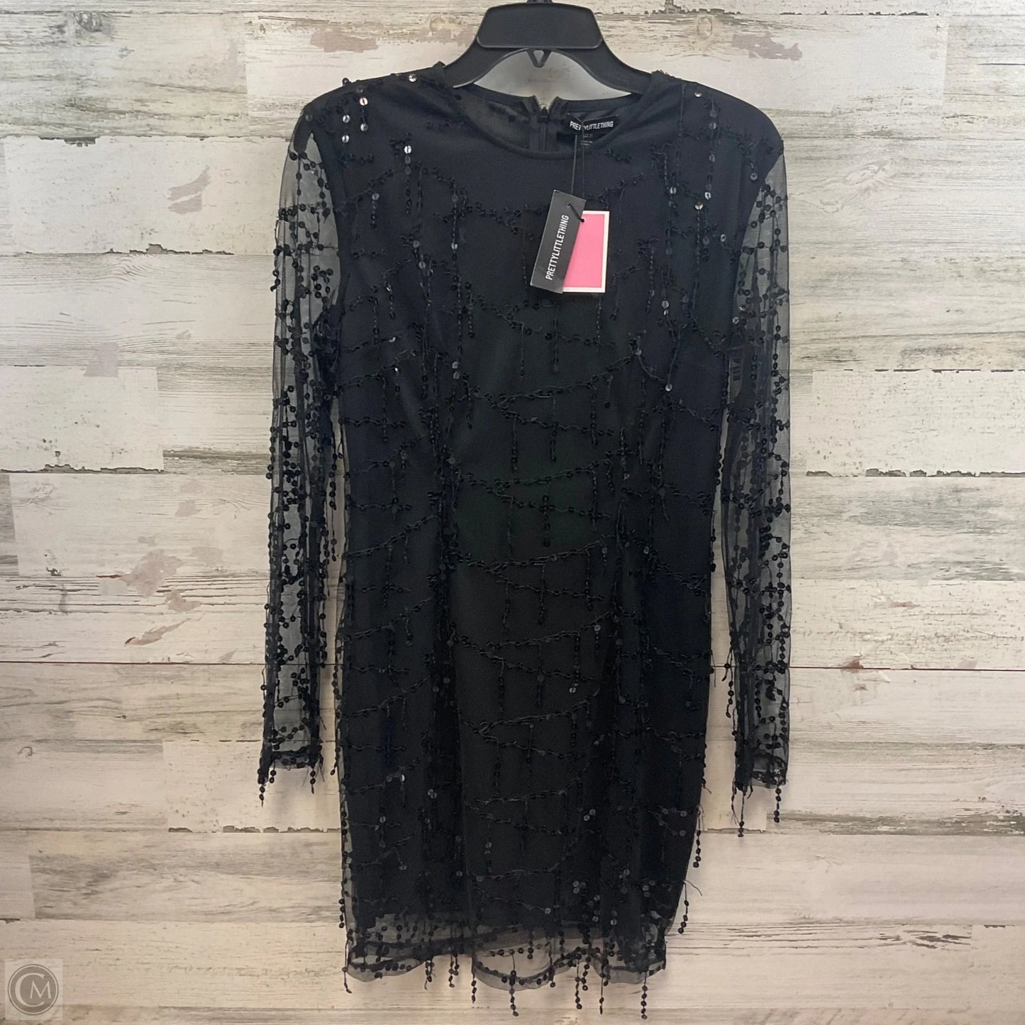 Dress Party Short By Pretty Little Thing In Black, Size: M