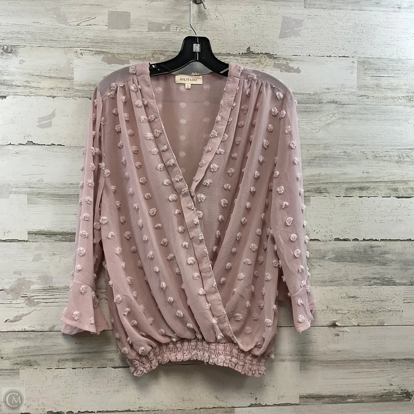 Top 3/4 Sleeve By Solitaire In Pink