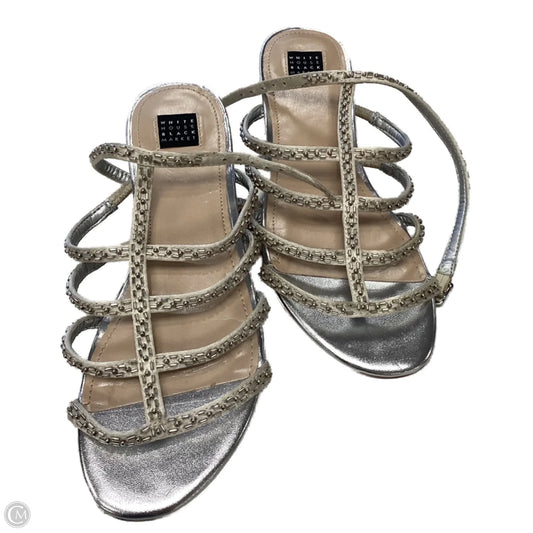 Sandals Flats By White House Black Market In Silver, Size: 7