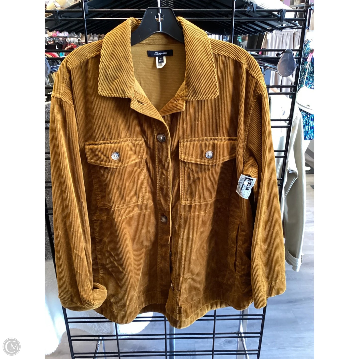 Top Long Sleeve By Madewell In Gold, Size: M
