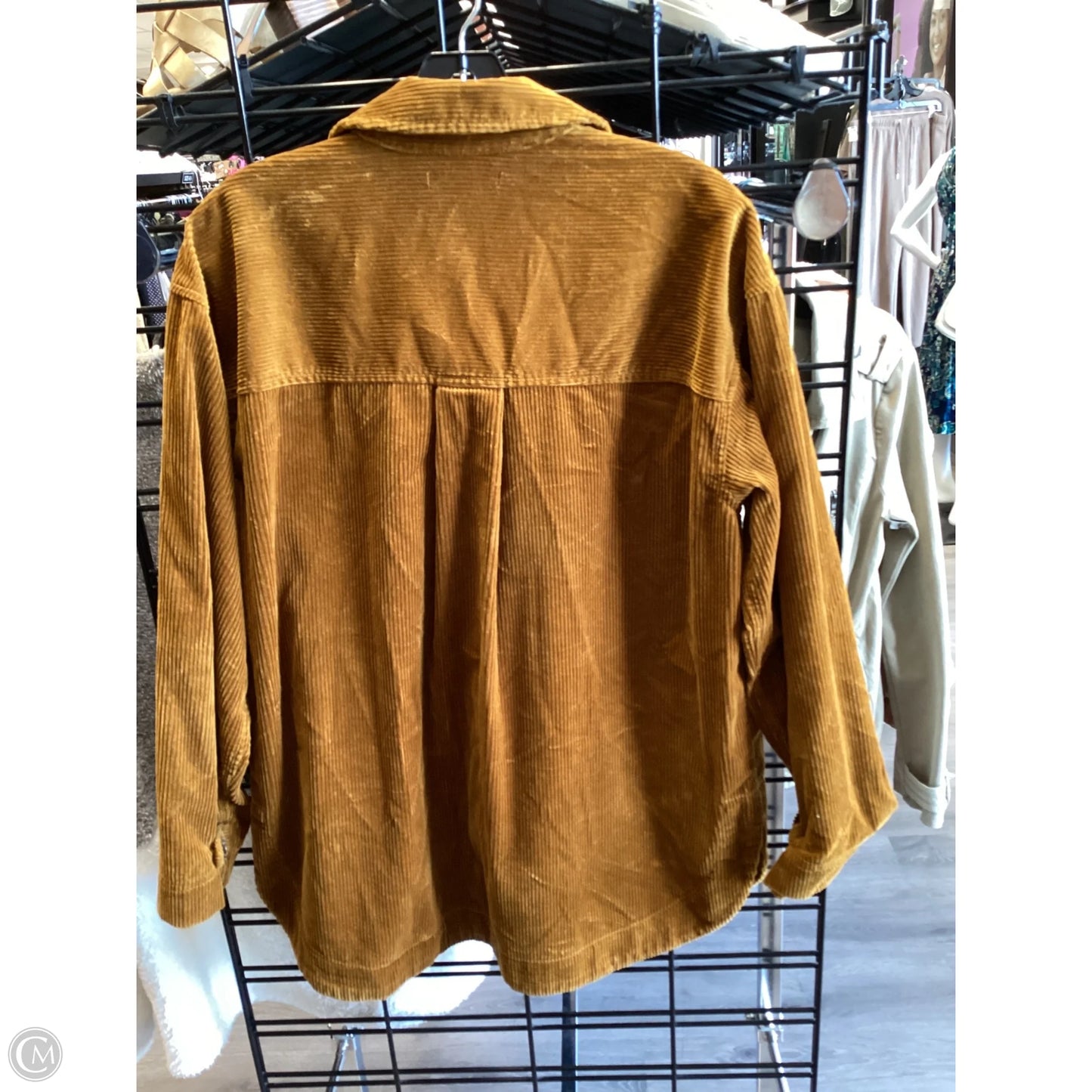 Top Long Sleeve By Madewell In Gold, Size: M
