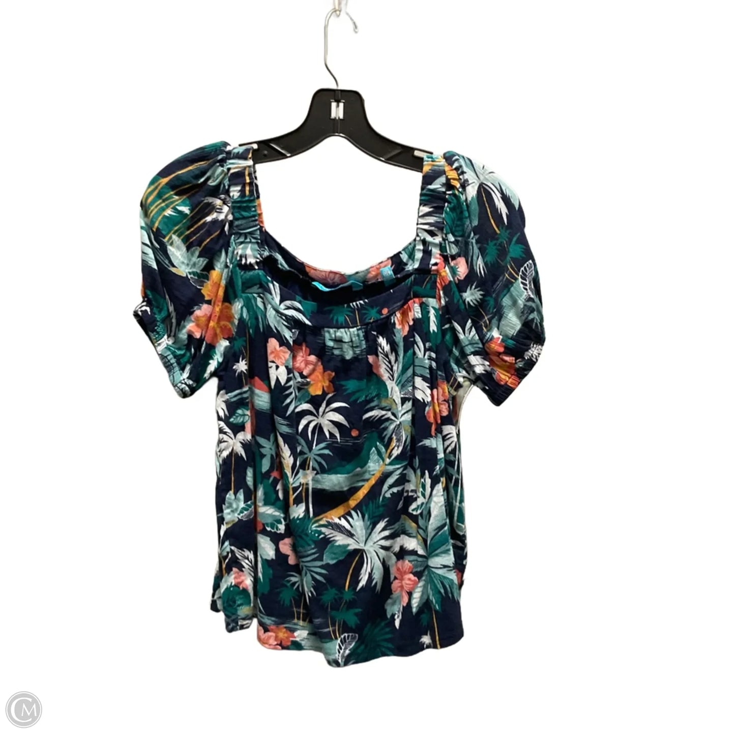 Top Short Sleeve By Tori Richards In Blue, Size: Xs