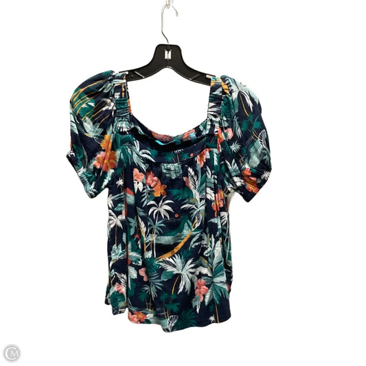 Top Short Sleeve By Tori Richards In Blue, Size: Xs