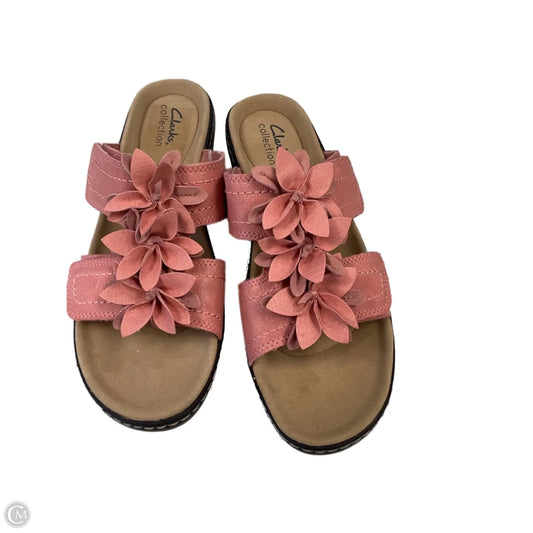 Sandals Flats By Clarks In Pink, Size: 9