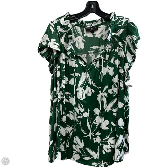 Blouse Short Sleeve By Lane Bryant In Green, Size: 2x