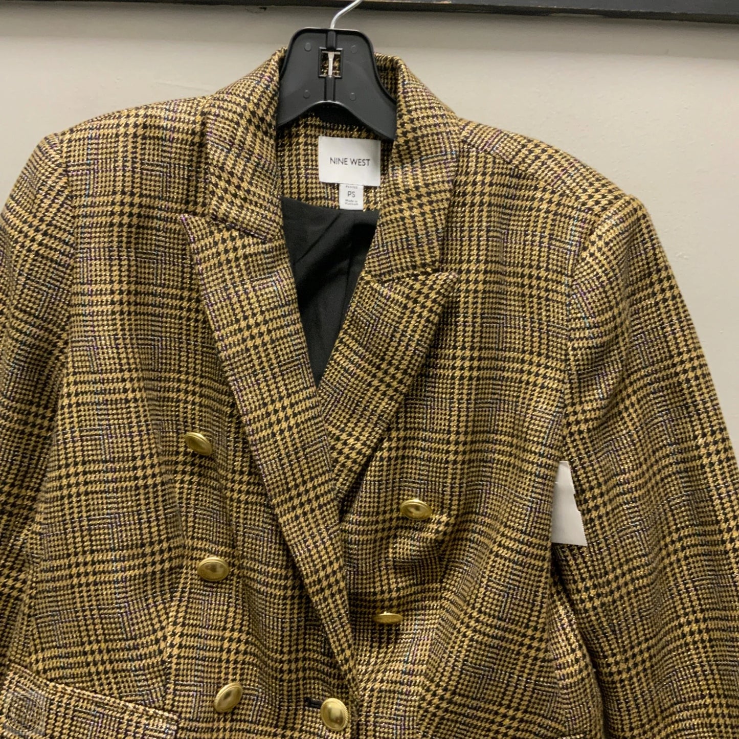 Blazer By Nine West Apparel In Gold, Size: Sp