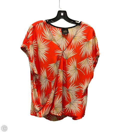 Top Short Sleeve By W5 In Orange, Size: Xl