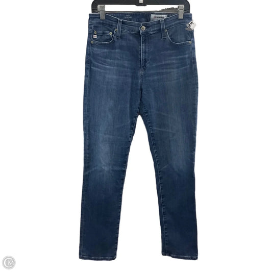 Jeans Straight By Adriano Goldschmied In Blue Denim, Size: 10