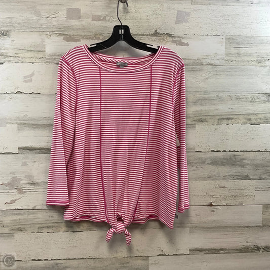 Top 3/4 Sleeve By Talbots In Pink, Size: L