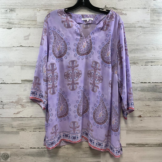 Top Long Sleeve By Violet And Claire In Purple, Size: 1x
