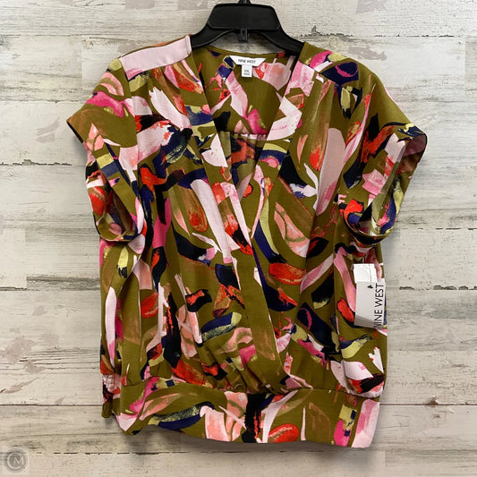 Top Short Sleeve By Nine West Apparel In Brown, Size: Xxl