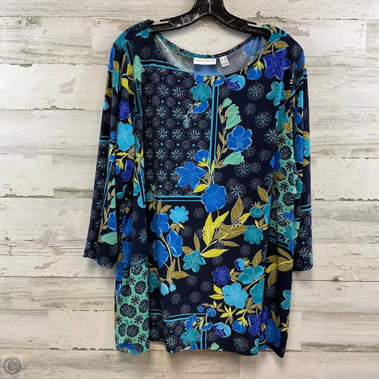 Top Long Sleeve By Susan Graver In Blue, Size: 2x