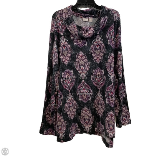 Top Long Sleeve By Chicos In Purple, Size: 1x