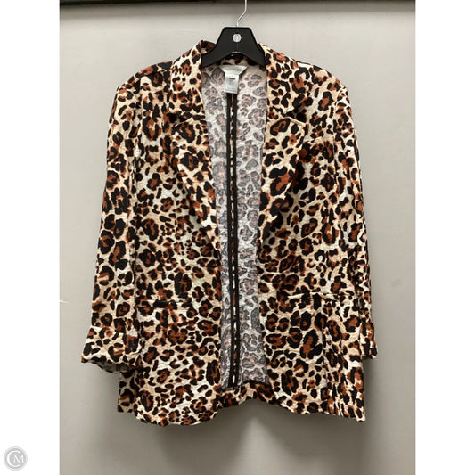 Blazer By Multiples In Animal Print, Size: M
