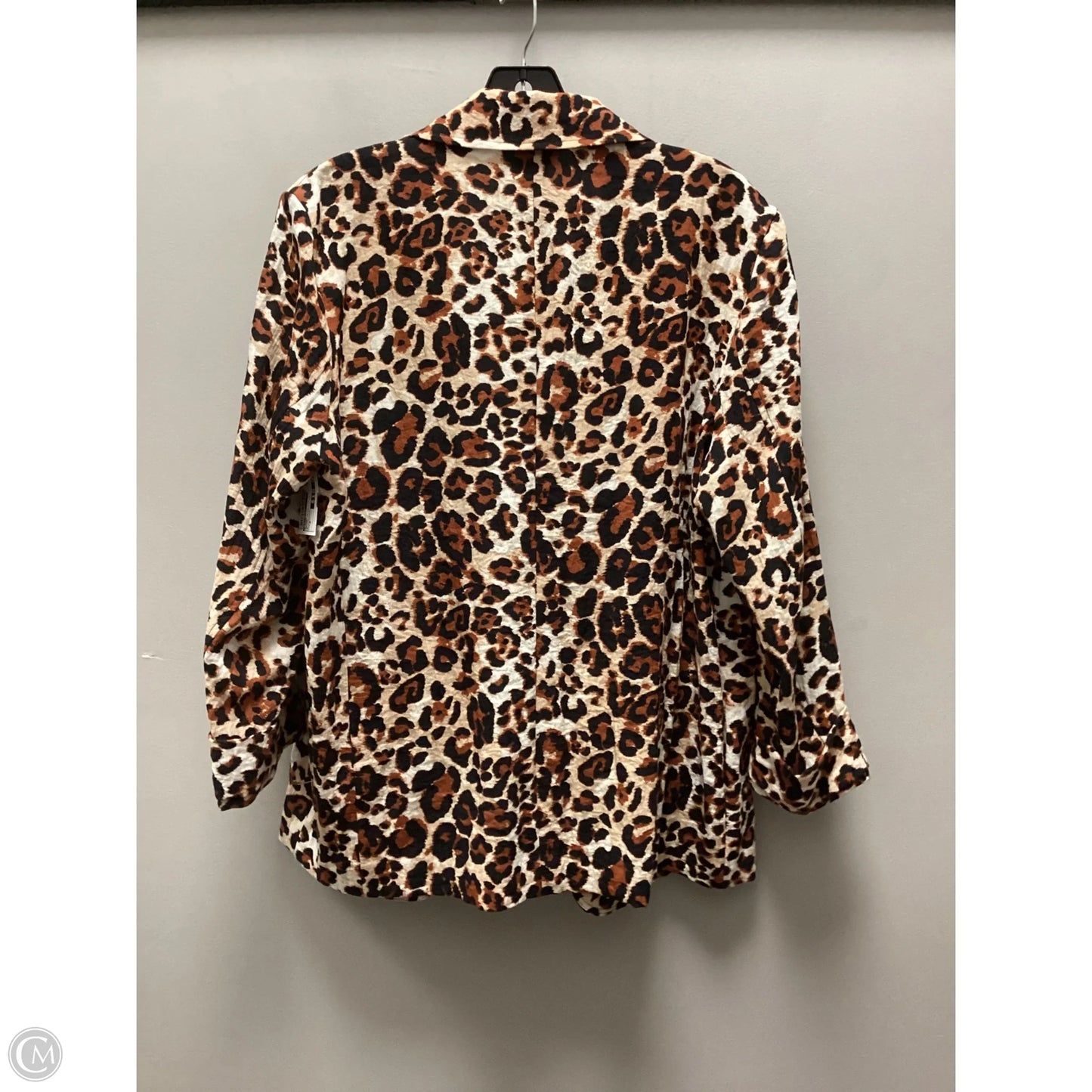 Blazer By Multiples In Animal Print, Size: M