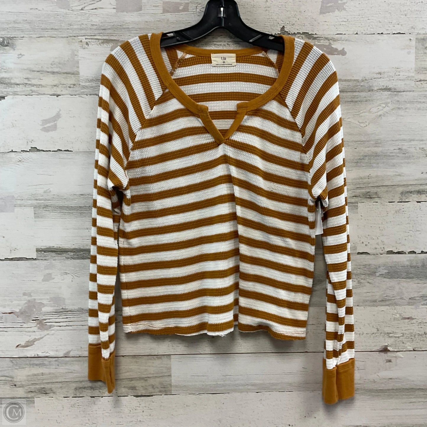 Top Long Sleeve Basic By T.la In Brown, Size: Xsp
