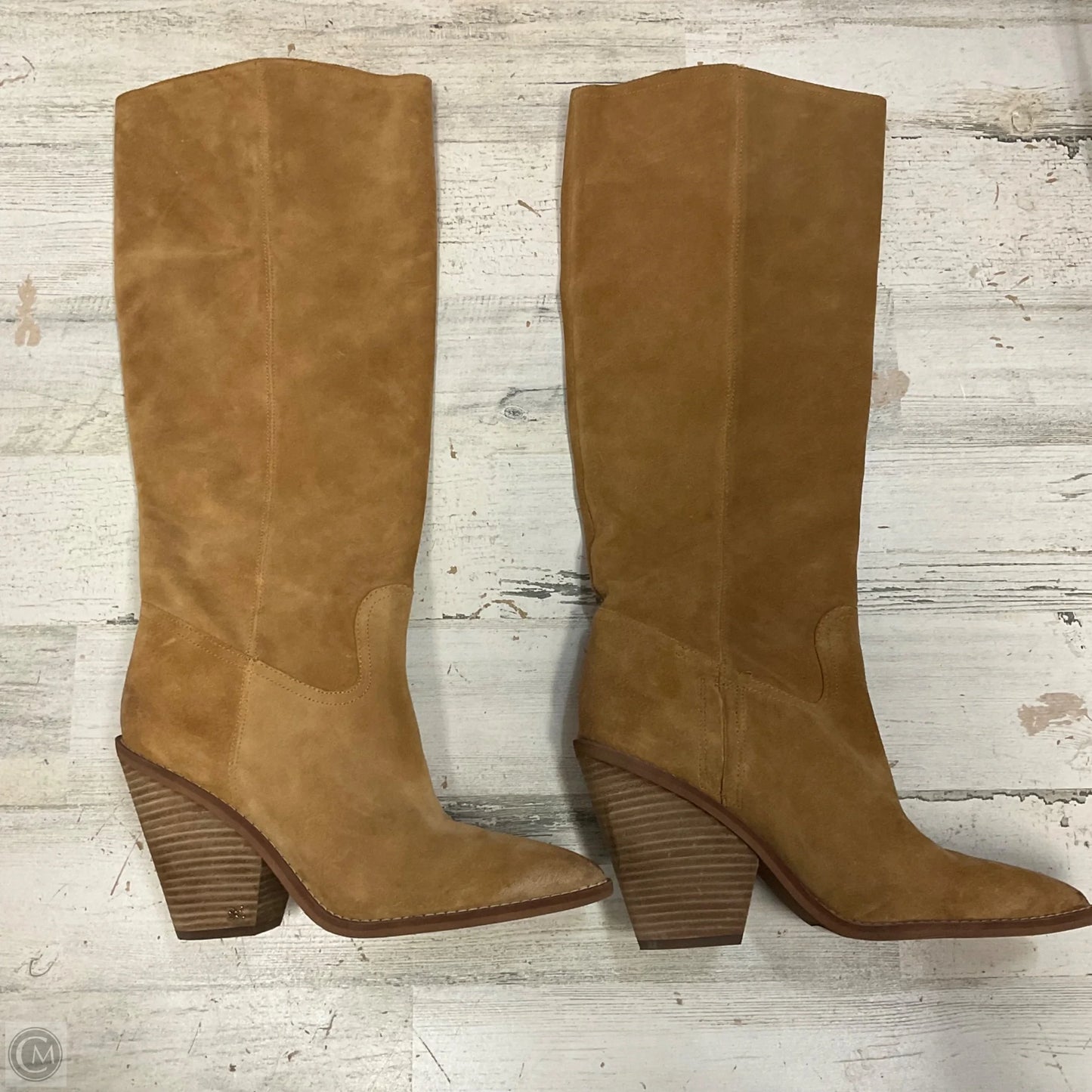 Boots Knee Heels By Sam Edelman In Brown, Size: 10