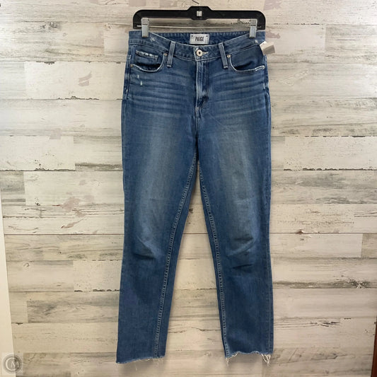 Jeans Straight By Paige In Blue Denim, Size: 6