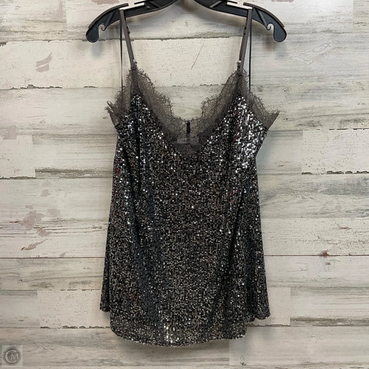 Top Sleeveless By White Birch In Silver, Size: Xl