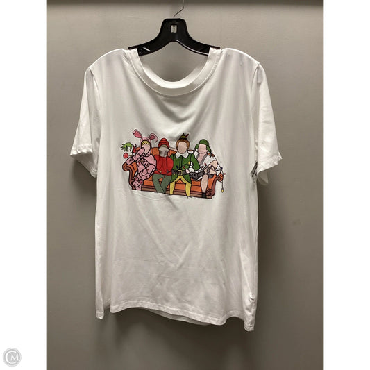 Top Short Sleeve Basic By Cme In White, Size: L