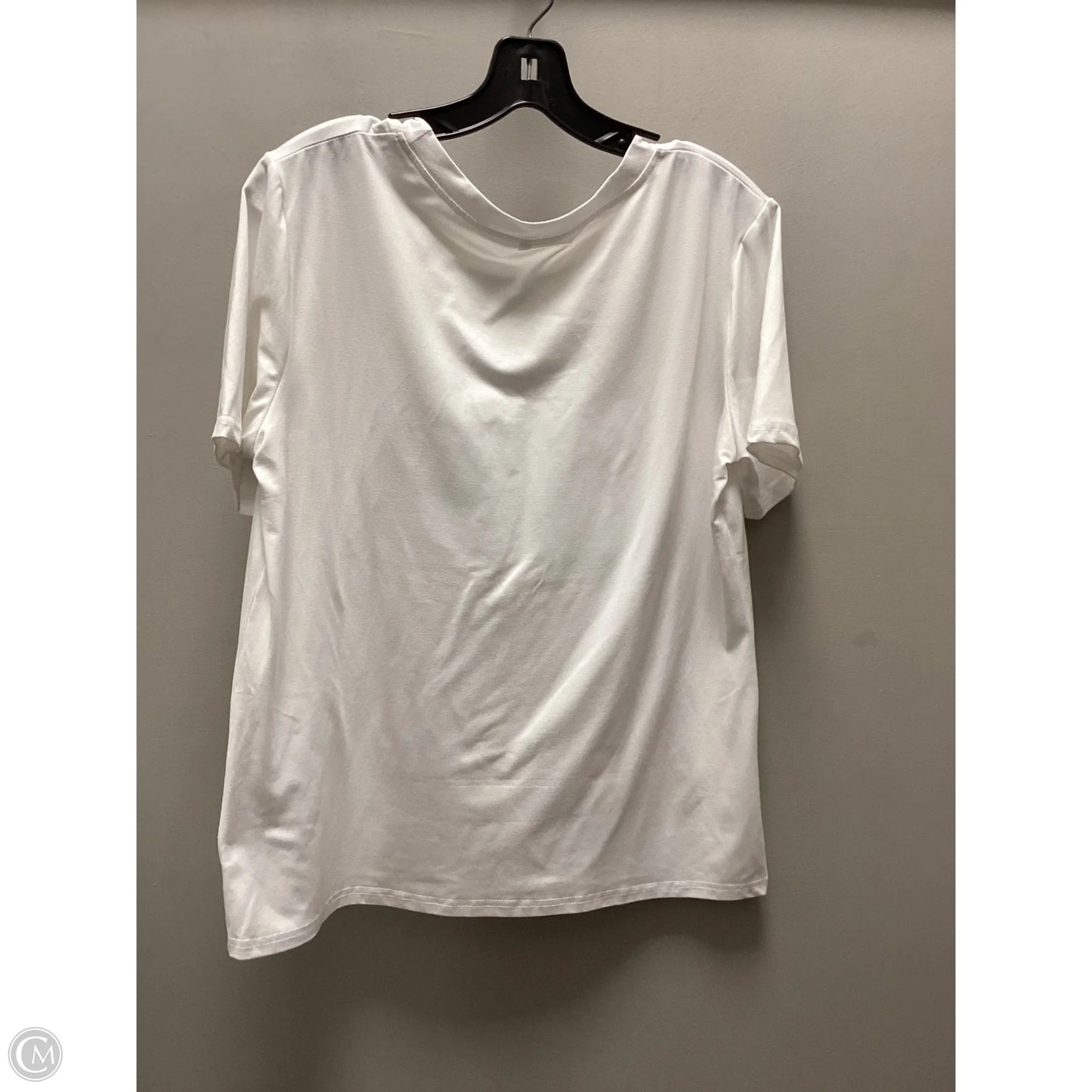 Top Short Sleeve Basic By Cme In White, Size: L
