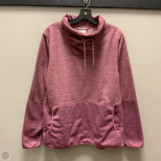 Athletic Top Long Sleeve Collar By Columbia In Maroon, Size: Xl