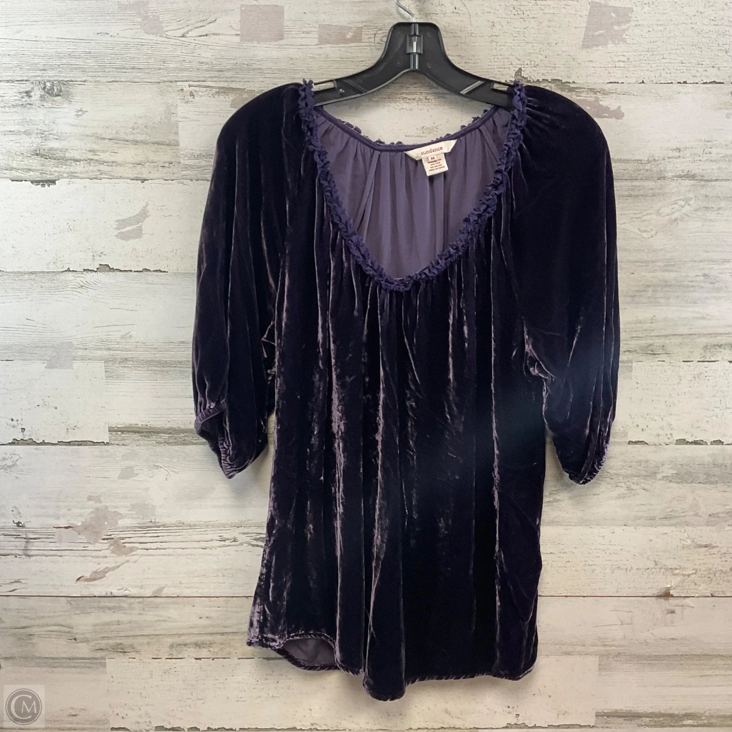 Top Short Sleeve By Sundance In Purple, Size: M