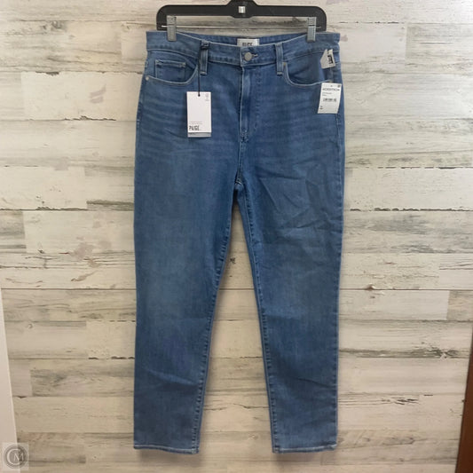 Jeans Straight By Paige In Blue Denim, Size: 14