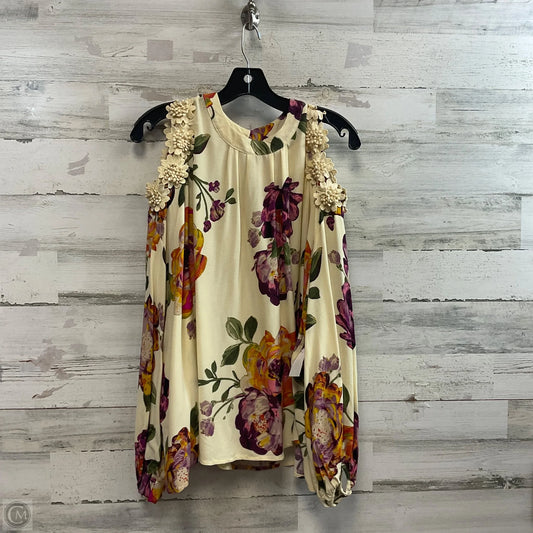 Blouse Long Sleeve By Oddi In Cream, Size: S