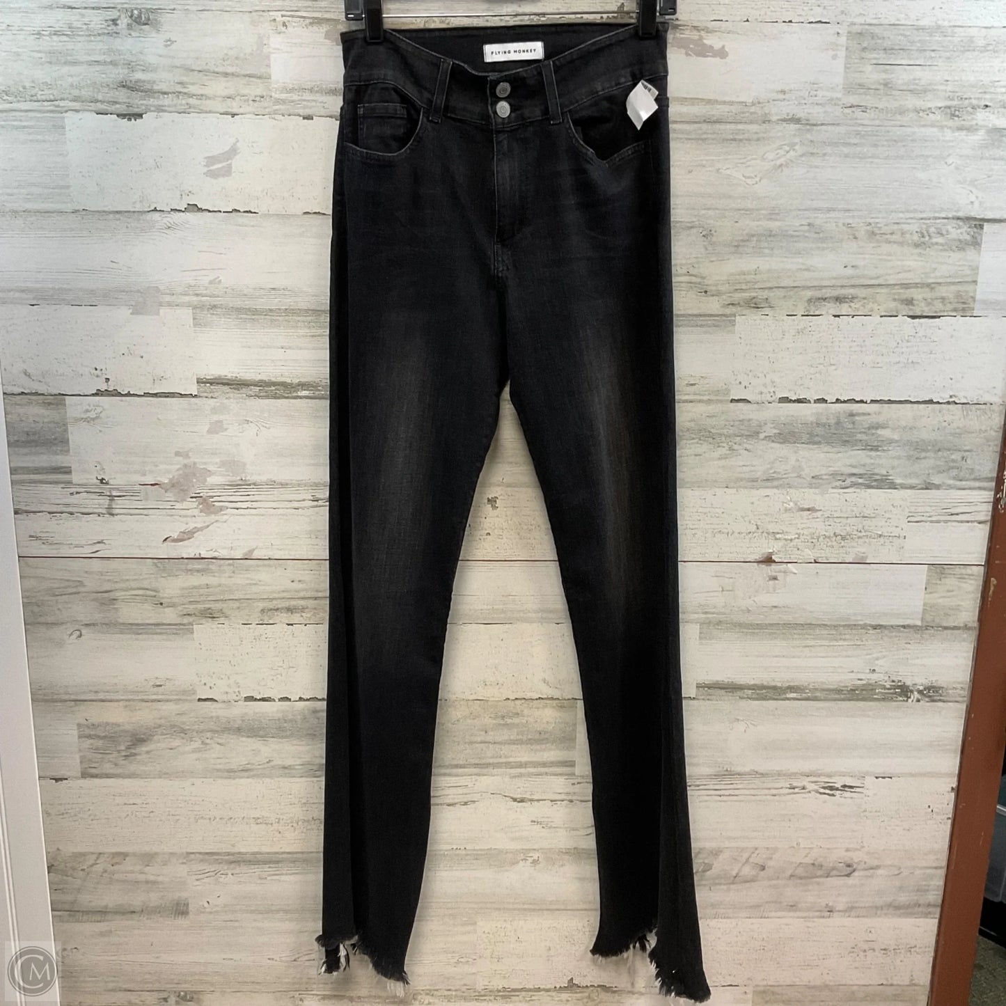 Jeans Straight By Flying Monkey In Black Denim, Size: 8