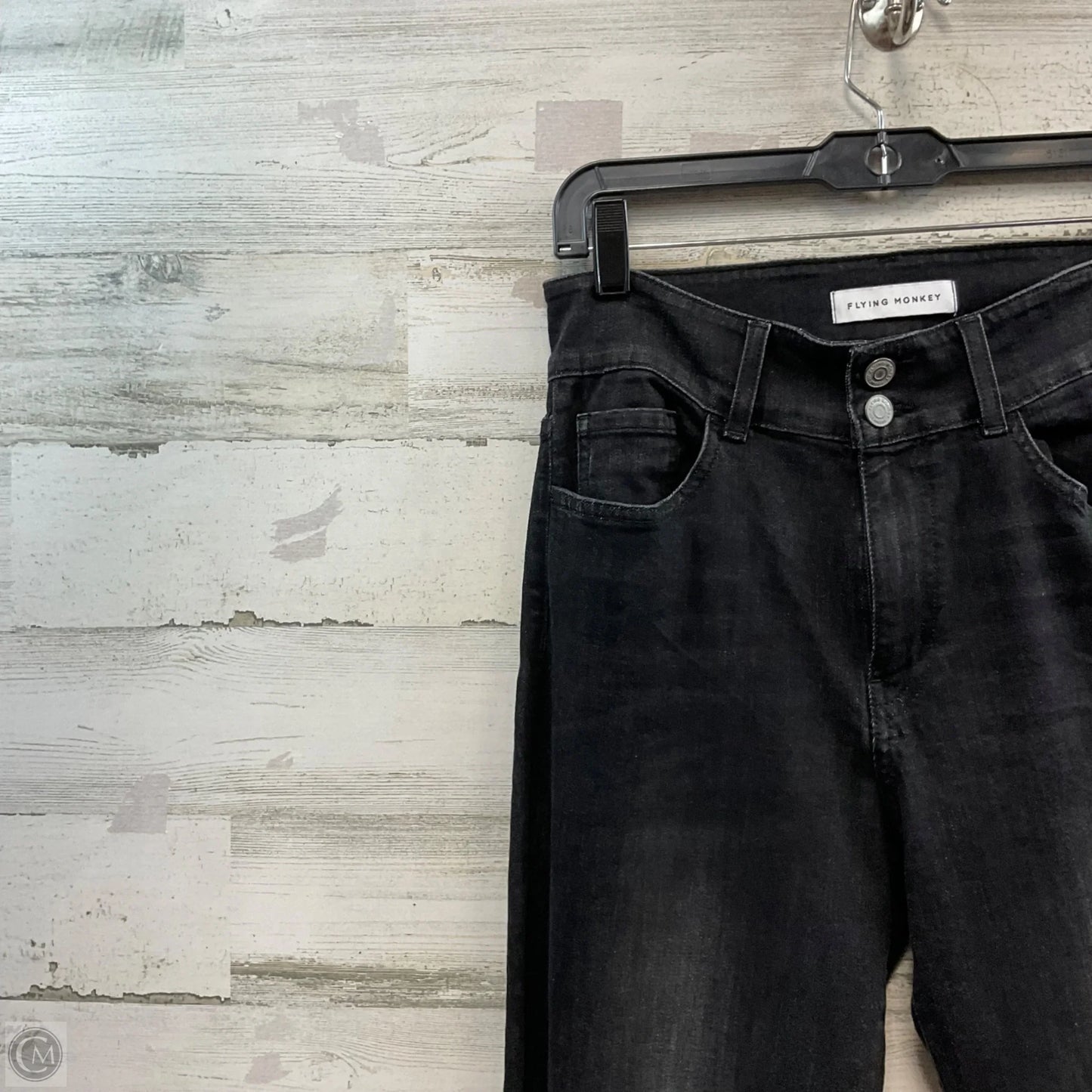 Jeans Straight By Flying Monkey In Black Denim, Size: 8