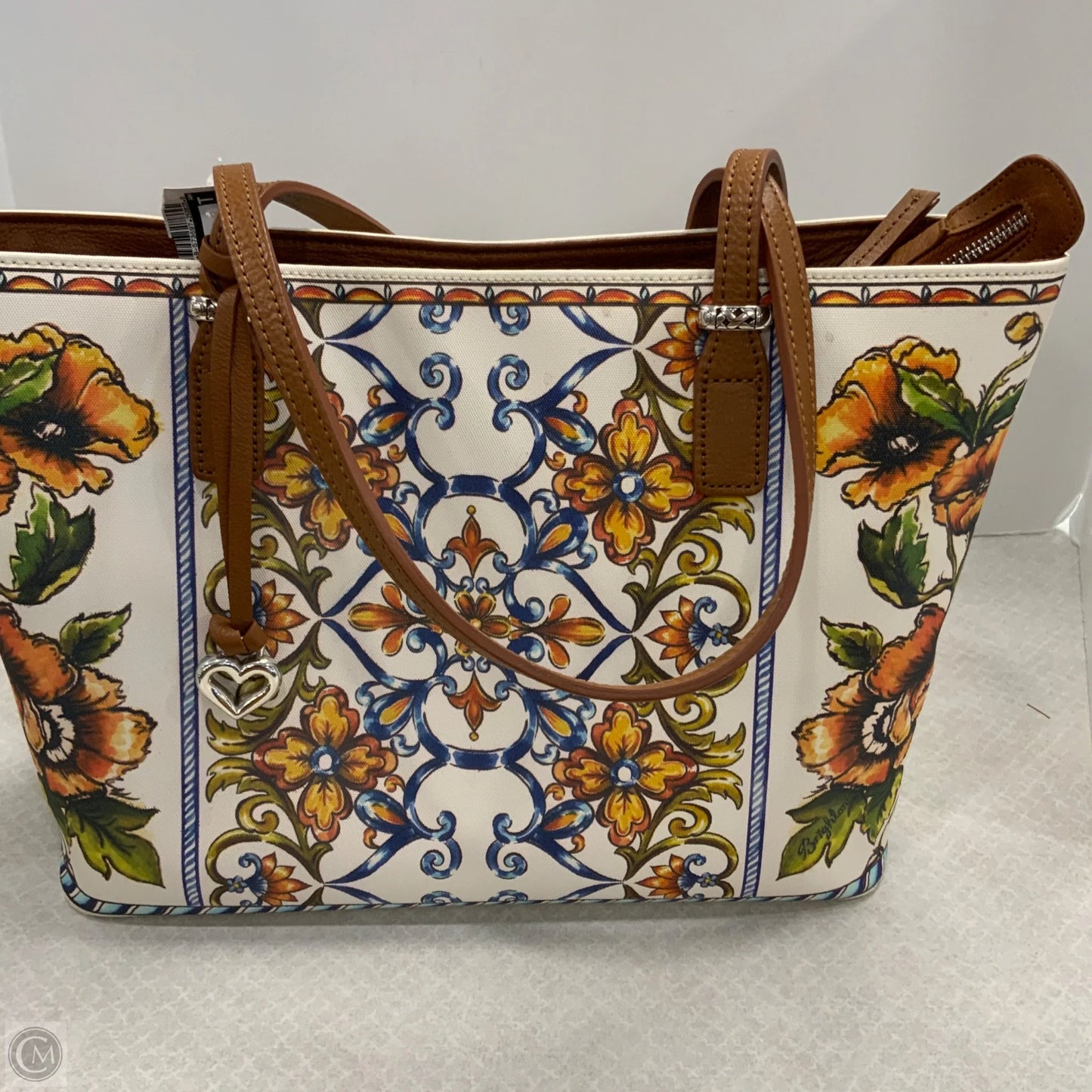 Handbag Leather By Brighton, Size: Large