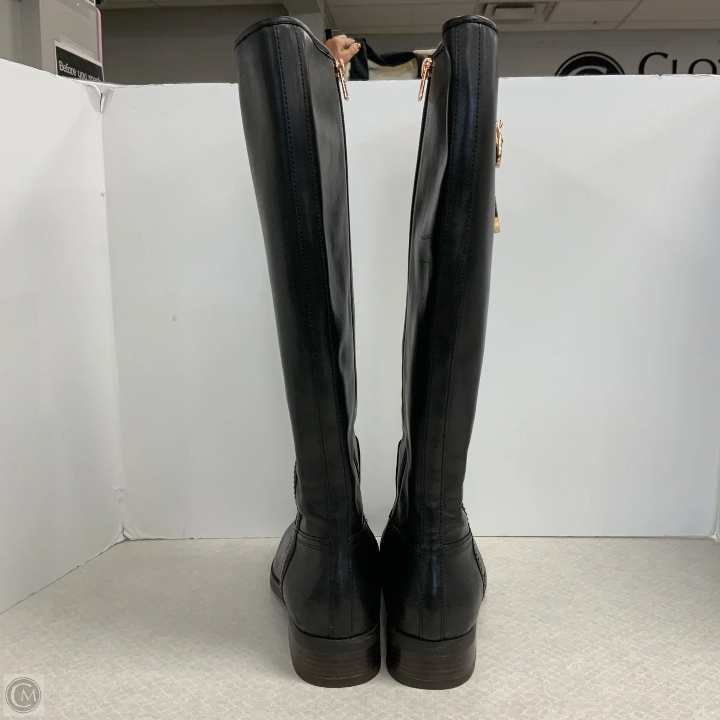 Boots Designer By Coach In Black, Size: 9.5