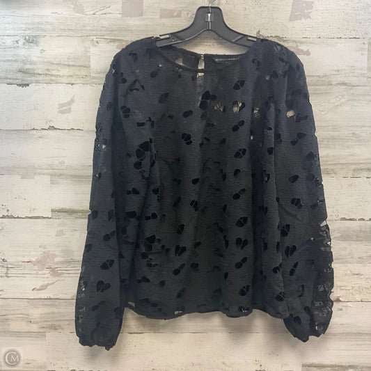 Top Long Sleeve By White House Black Market In Black, Size: L