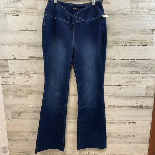 Jeans Wide Leg By Flamingals In Blue Denim, Size: L