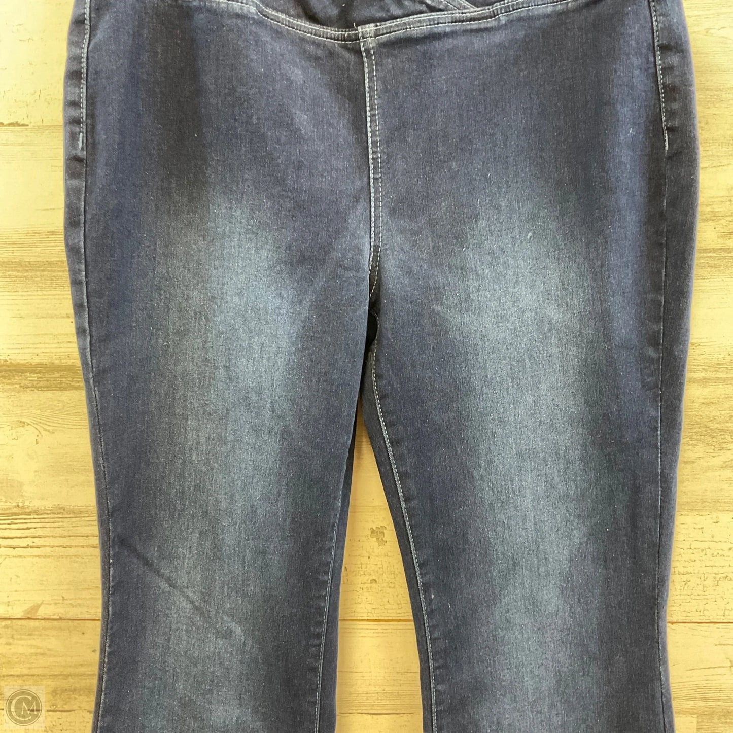 Jeans Wide Leg By Flamingals In Blue Denim, Size: L